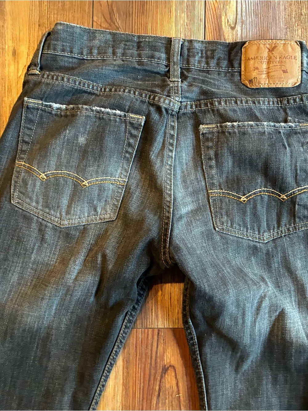 American Eagle Outfitters Men’s Dark Blue Straight Jeans - Picture 11 of 14